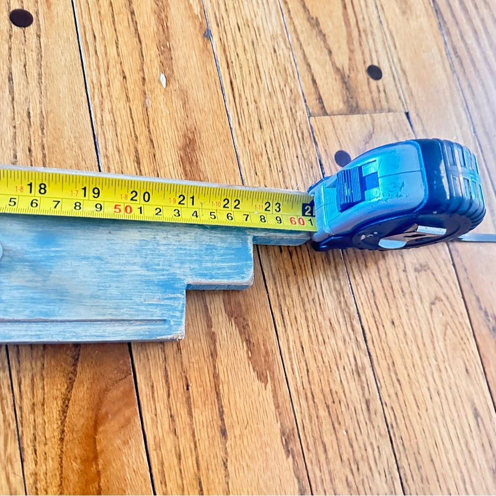 Rustic Blue Wall Hook Rack - Picture 3 of 5